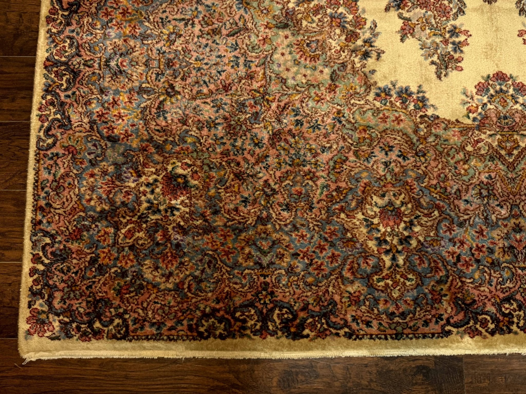 Karastan Kirman Rug 781, Antique Karastan Oriental Carpet 8.8 x 12, Wool Area Rug, Original Collection 700 Series, Rare Discontinued - Jewel RugsShopify CollectiveHUNTEDFOX - Karastan Kirman Rug 781, Antique Karastan Oriental Carpet 8.8 x 12, Wool Area Rug, Original Collection 700 Series, Rare Discontinued