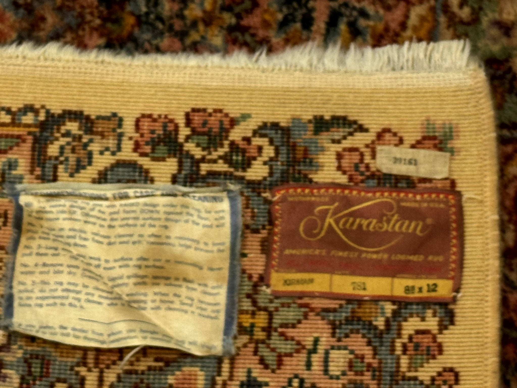 Karastan Kirman Rug 781, Antique Karastan Oriental Carpet 8.8 x 12, Wool Area Rug, Original Collection 700 Series, Rare Discontinued - Jewel RugsShopify CollectiveHUNTEDFOX - Karastan Kirman Rug 781, Antique Karastan Oriental Carpet 8.8 x 12, Wool Area Rug, Original Collection 700 Series, Rare Discontinued