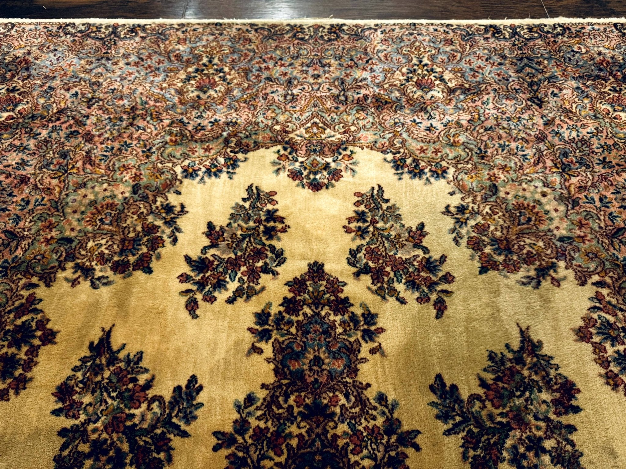 Karastan Kirman Rug 781, Antique Karastan Oriental Carpet 8.8 x 12, Wool Area Rug, Original Collection 700 Series, Rare Discontinued - Jewel RugsShopify CollectiveHUNTEDFOX - Karastan Kirman Rug 781, Antique Karastan Oriental Carpet 8.8 x 12, Wool Area Rug, Original Collection 700 Series, Rare Discontinued