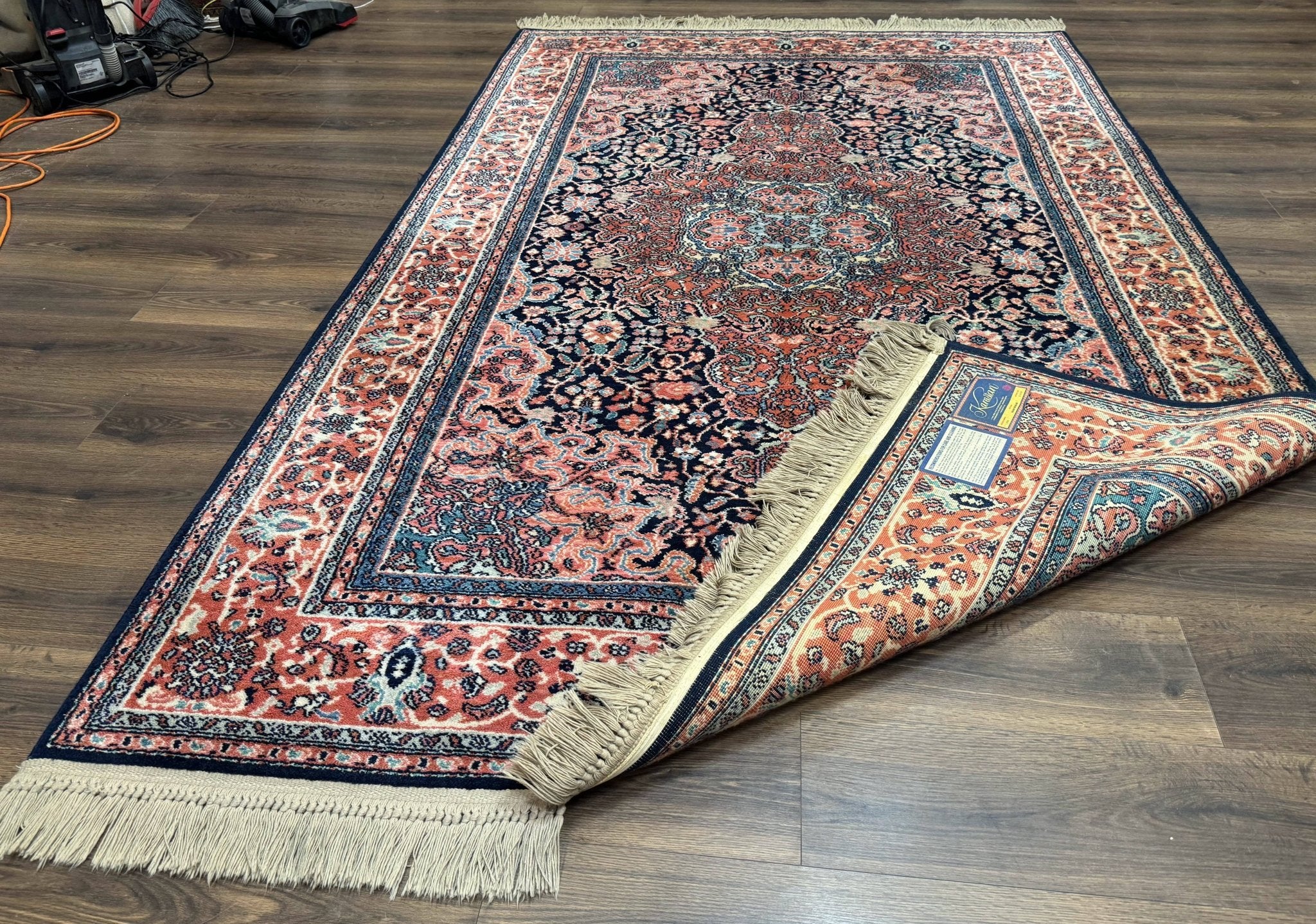 Karastan Rug 5.9 x 9, Kashan Medallion 741, Original Collection 700 Series, Discontinued, Wool Pile - Jewel RugsShopify CollectiveHUNTEDFOX - Karastan Rug 5.9 x 9, Kashan Medallion 741, Original Collection 700 Series, Discontinued, Wool Pile