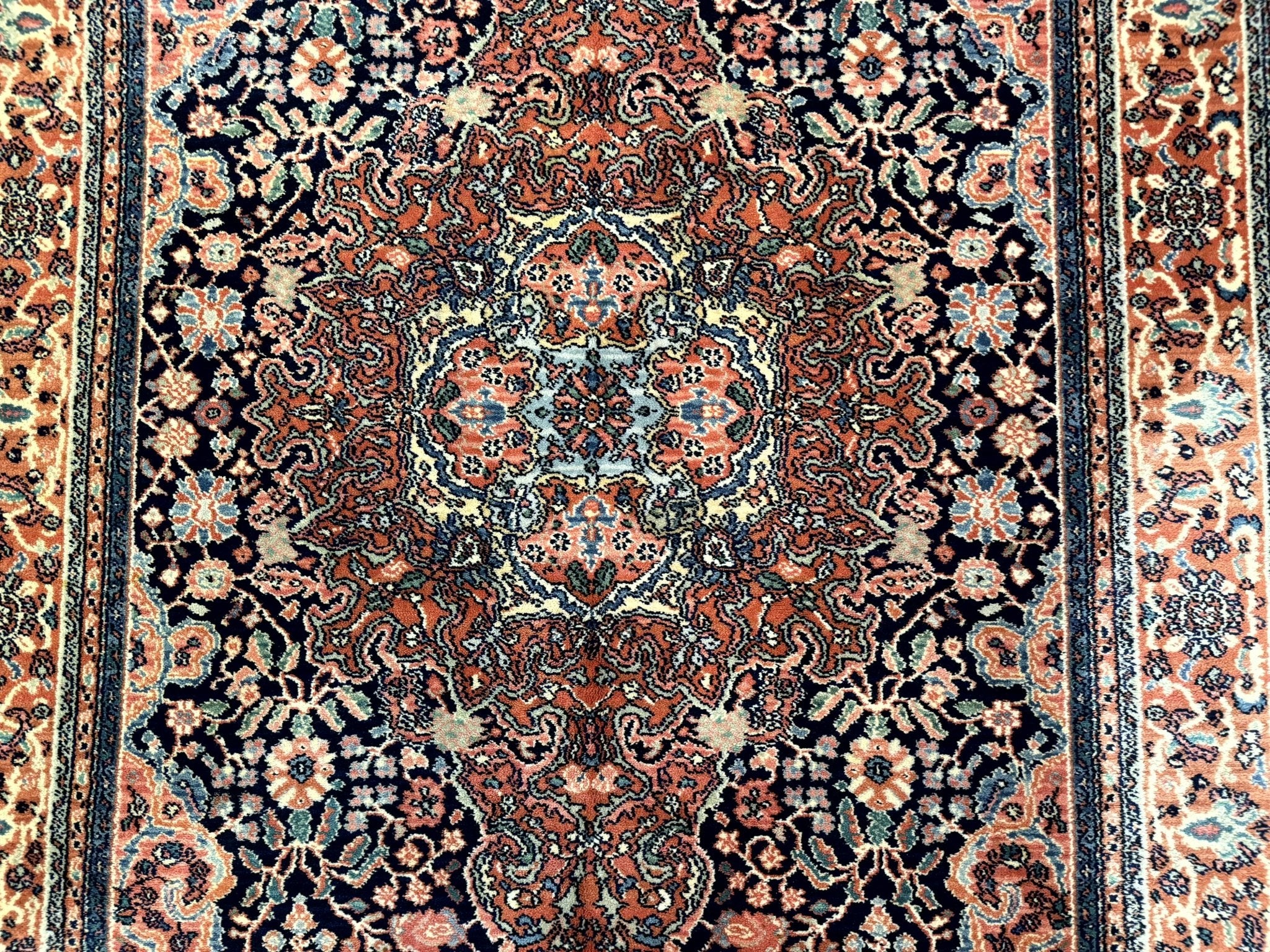 Karastan Rug 5.9 x 9, Kashan Medallion 741, Original Collection 700 Series, Discontinued, Wool Pile - Jewel RugsShopify CollectiveHUNTEDFOX - Karastan Rug 5.9 x 9, Kashan Medallion 741, Original Collection 700 Series, Discontinued, Wool Pile