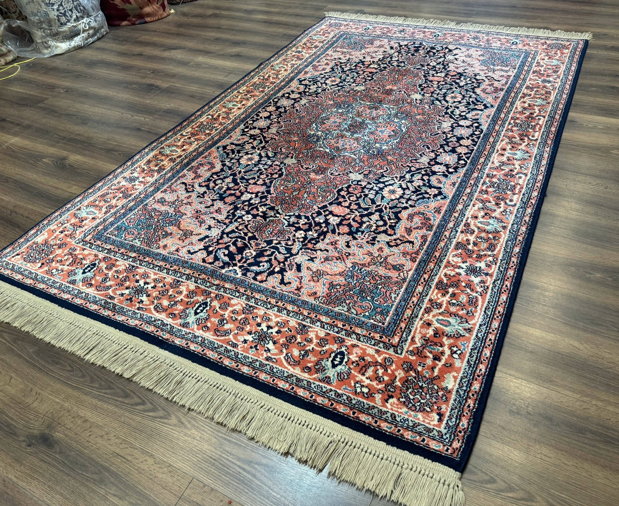 Karastan Rug 5.9 x 9, Kashan Medallion 741, Original Collection 700 Series, Discontinued, Wool Pile - Jewel RugsShopify CollectiveHUNTEDFOX - Karastan Rug 5.9 x 9, Kashan Medallion 741, Original Collection 700 Series, Discontinued, Wool Pile