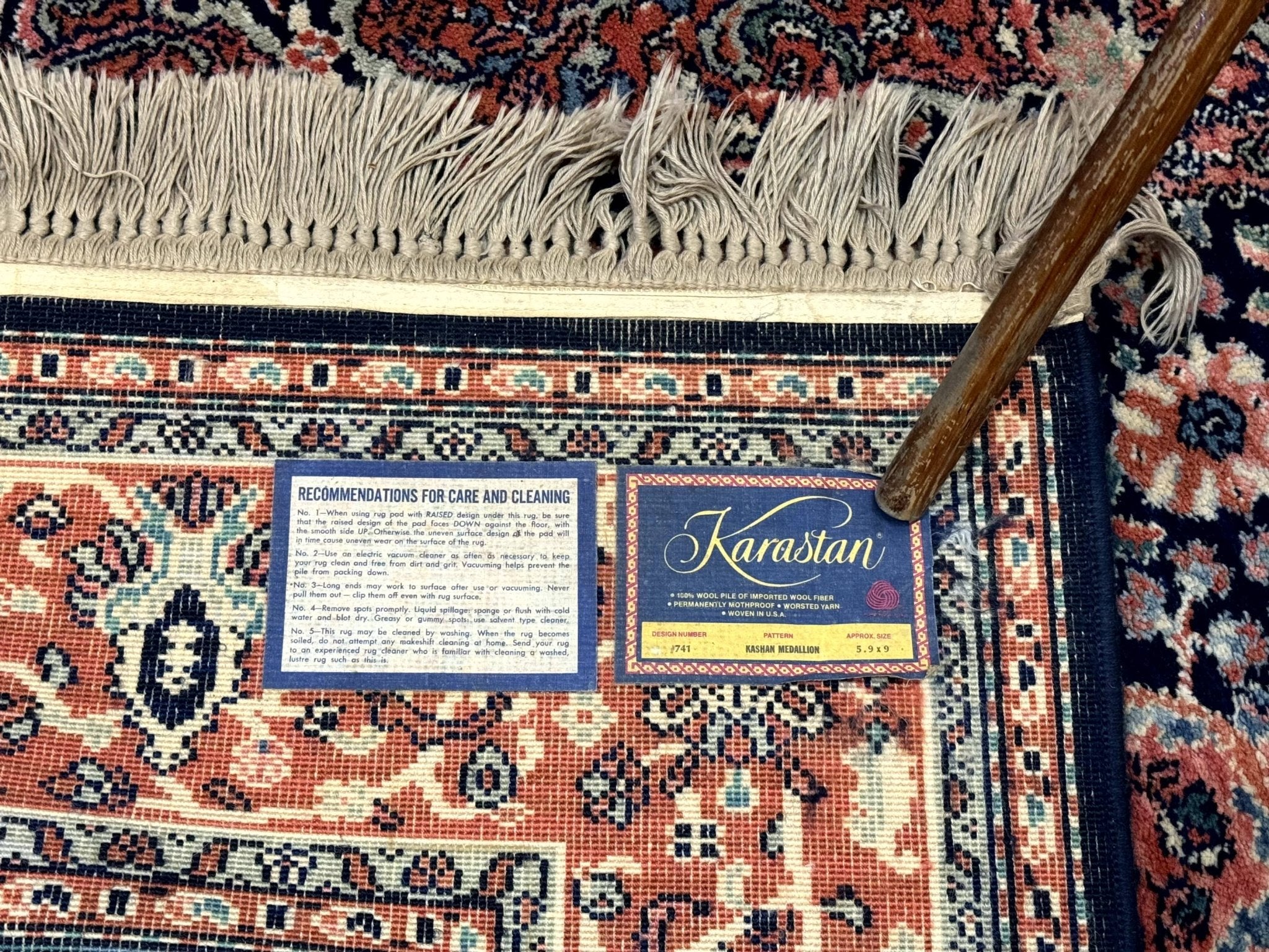 Karastan Rug 5.9 x 9, Kashan Medallion 741, Original Collection 700 Series, Discontinued, Wool Pile - Jewel RugsShopify CollectiveHUNTEDFOX - Karastan Rug 5.9 x 9, Kashan Medallion 741, Original Collection 700 Series, Discontinued, Wool Pile