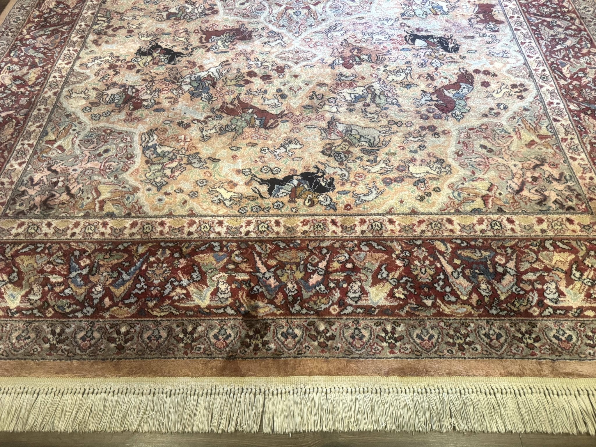 Karastan Rug 8.8 x 12 Persian Hunting Rug 723, Wool Area Rug - Jewel RugsShopify CollectiveHUNTEDFOX - Karastan Rug 8.8 x 12 Persian Hunting Rug 723, Wool Area Rug