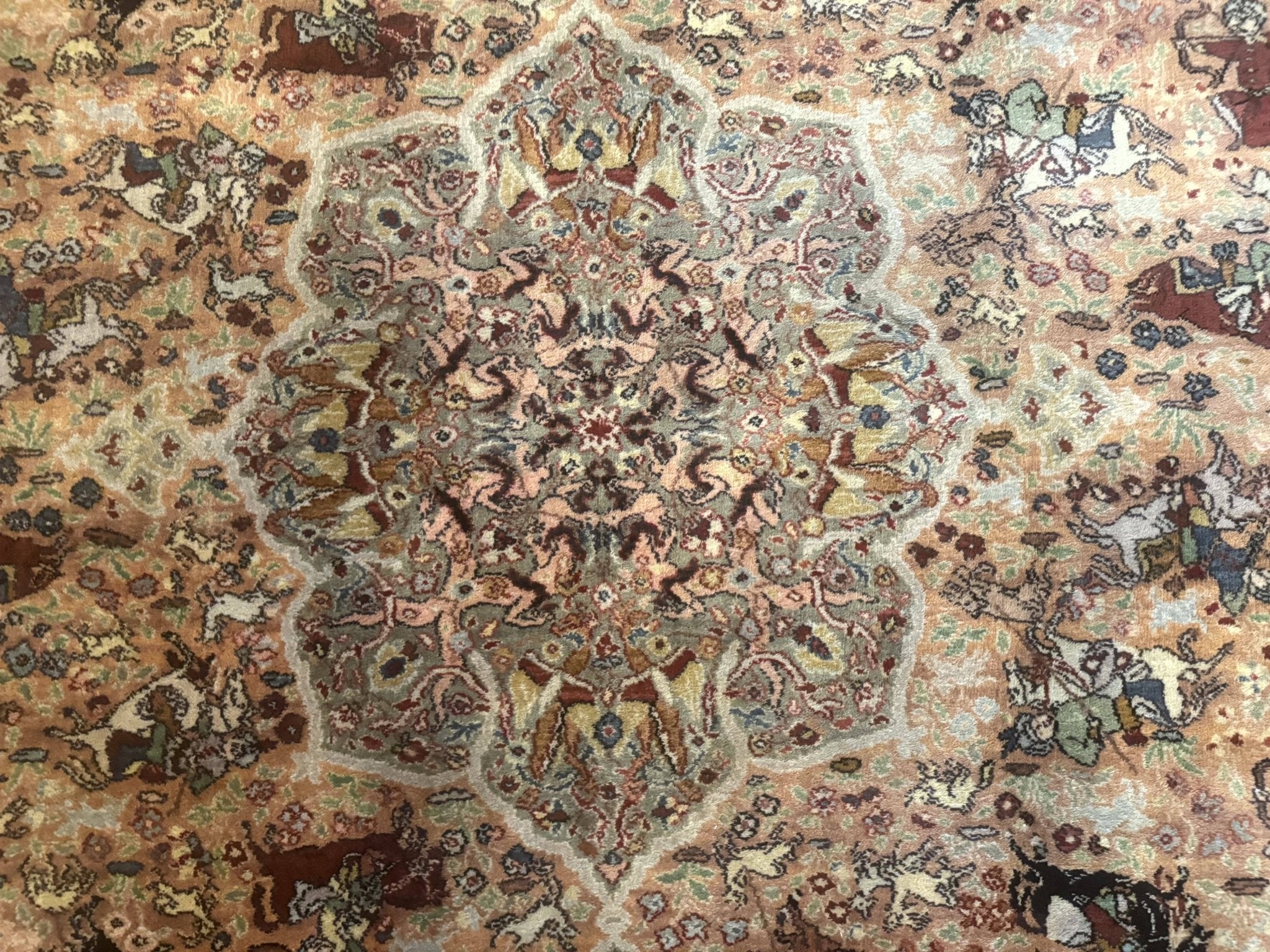 Karastan Rug 8.8 x 12 Persian Hunting Rug 723, Wool Area Rug - Jewel RugsShopify CollectiveHUNTEDFOX - Karastan Rug 8.8 x 12 Persian Hunting Rug 723, Wool Area Rug