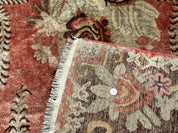 Khotan Rug 5x9, Terracotta and Brown, Floral, Chinese Wool Carpet, Antique Rug - Jewel RugsShopify CollectiveHUNTEDFOX - Khotan Rug 5x9, Terracotta and Brown, Floral, Chinese Wool Carpet, Antique Rug