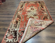 Khotan Rug 5x9, Terracotta and Brown, Floral, Chinese Wool Carpet, Antique Rug - Jewel RugsShopify CollectiveHUNTEDFOX - Khotan Rug 5x9, Terracotta and Brown, Floral, Chinese Wool Carpet, Antique Rug