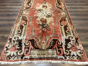 Khotan Rug 5x9, Terracotta and Brown, Floral, Chinese Wool Carpet, Antique Rug - Jewel RugsShopify CollectiveHUNTEDFOX - Khotan Rug 5x9, Terracotta and Brown, Floral, Chinese Wool Carpet, Antique Rug