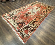 Khotan Rug 5x9, Terracotta and Brown, Floral, Chinese Wool Carpet, Antique Rug - Jewel RugsShopify CollectiveHUNTEDFOX - Khotan Rug 5x9, Terracotta and Brown, Floral, Chinese Wool Carpet, Antique Rug