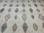 Large Modern Contemporary Indian Shag Rug 11x14, Ivory, Handmade Wool Carpet - Jewel RugsShopify CollectiveHUNTEDFOX - Large Modern Contemporary Indian Shag Rug 11x14, Ivory, Handmade Wool Carpet