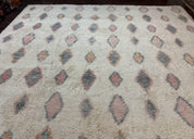 Large Modern Contemporary Indian Shag Rug 11x14, Ivory, Handmade Wool Carpet - Jewel RugsShopify CollectiveHUNTEDFOX - Large Modern Contemporary Indian Shag Rug 11x14, Ivory, Handmade Wool Carpet