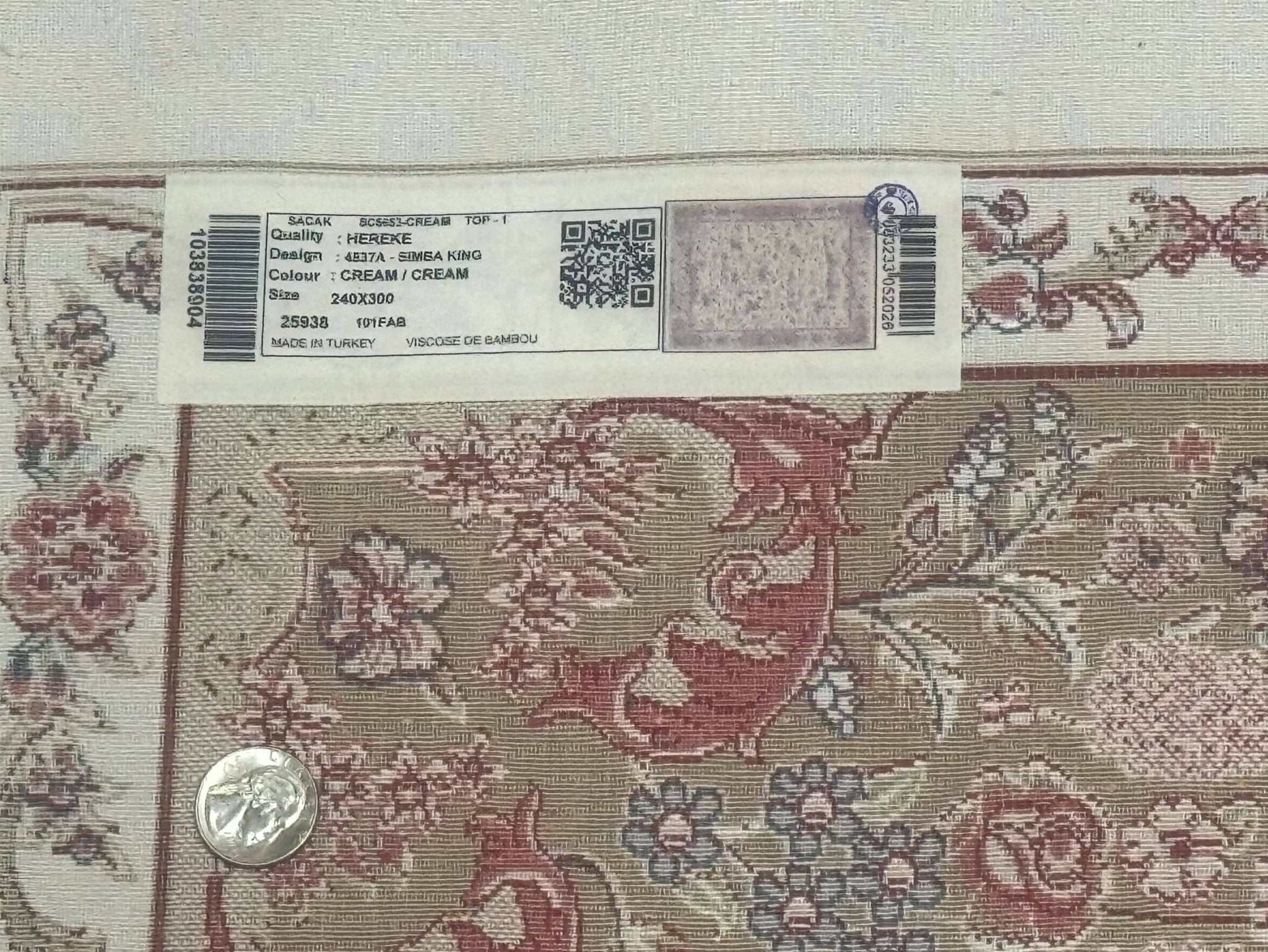 Large Turkish Silk Rug 8x10, Ivory, Hunting Design, Bamboo Silk, New - Jewel RugsShopify CollectiveHUNTEDFOX - Large Turkish Silk Rug 8x10, Ivory, Hunting Design, Bamboo Silk, New