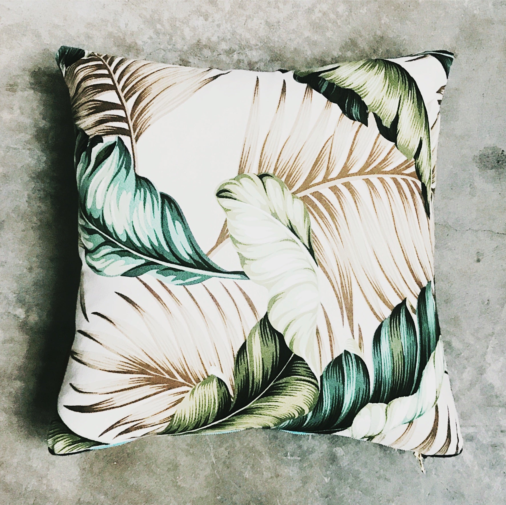 Leafy Green Tropical Accent Pillow - botanicalkidsMOANAHUNTEDFOX - Leafy Green Tropical Accent Pillow