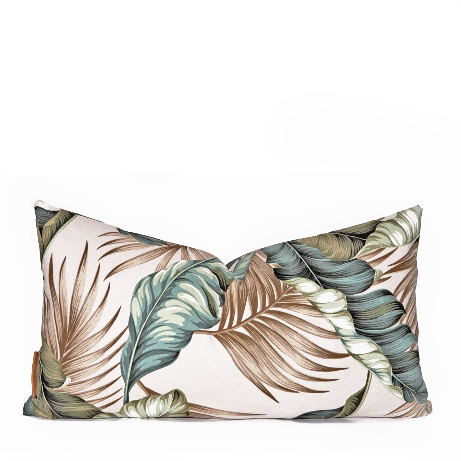 Leafy Green Tropical Accent Pillow - botanicalkidsMOANAHUNTEDFOX - Leafy Green Tropical Accent Pillow