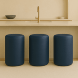 Olive Green Leather Stool | Custom Counter or Bar