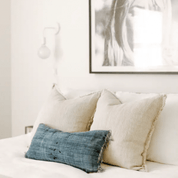 Light Blue Vintage Denim Accent Pillow - ' - N E W - blueINDIGO & SHIBORIHUNTEDFOX - Light Blue Vintage Denim Accent Pillow - N E W - blueINDIGO & SHIBORIHUNTEDFOX - Light Blue Vintage Denim Accent Pillow