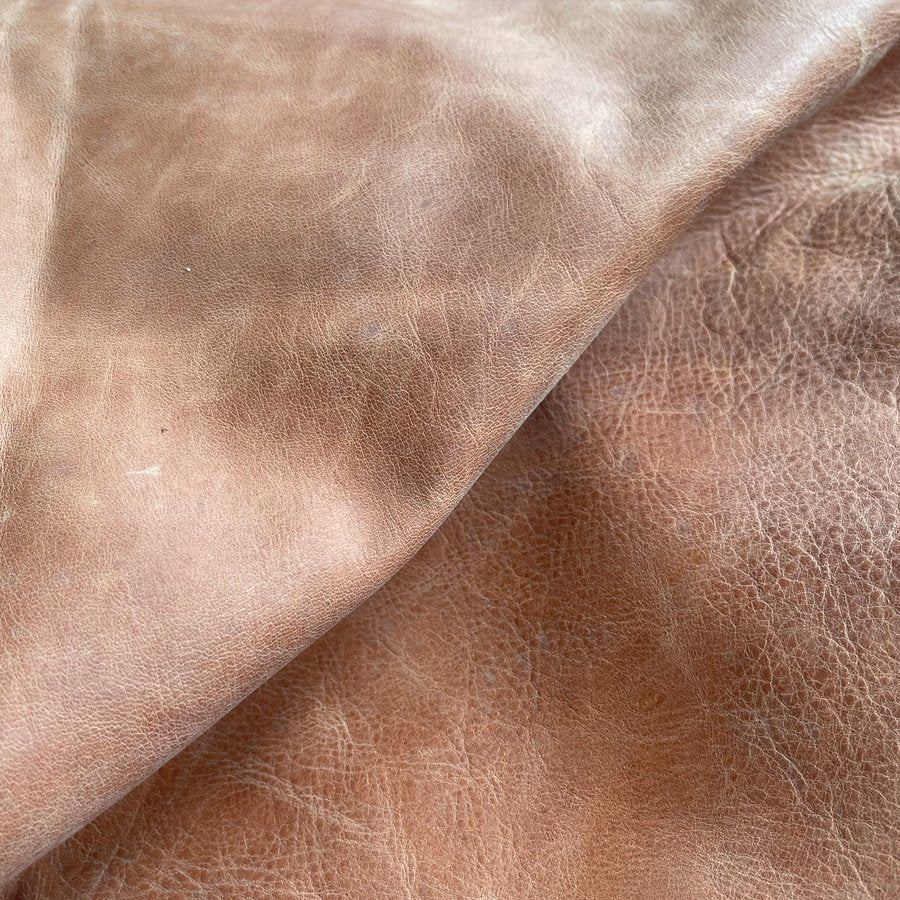 LIMITED EDITION: Natural Clay Soft Nude Leather Headboard - HUNTEDFOX