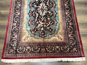 Magnificent Persian Qum Silk Rug 3x5, Exceptionally Fine 780 KPSI, Signed, Rare - Jewel RugsShopify CollectiveHUNTEDFOX - Magnificent Persian Qum Silk Rug 3x5, Exceptionally Fine 780 KPSI, Signed, Rare