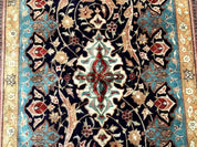 Magnificent Persian Qum Silk Rug 3x5, Exceptionally Fine 780 KPSI, Signed, Rare - Jewel RugsShopify CollectiveHUNTEDFOX - Magnificent Persian Qum Silk Rug 3x5, Exceptionally Fine 780 KPSI, Signed, Rare