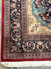 Magnificent Persian Qum Silk Rug 3x5, Exceptionally Fine 780 KPSI, Signed, Rare - Jewel RugsShopify CollectiveHUNTEDFOX - Magnificent Persian Qum Silk Rug 3x5, Exceptionally Fine 780 KPSI, Signed, Rare
