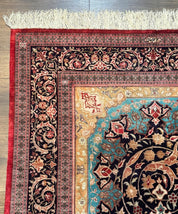 Magnificent Persian Qum Silk Rug 3x5, Exceptionally Fine 780 KPSI, Signed, Rare - Jewel RugsShopify CollectiveHUNTEDFOX - Magnificent Persian Qum Silk Rug 3x5, Exceptionally Fine 780 KPSI, Signed, Rare