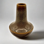 Mid-Century Brown Drip Bud Vase - HUNTEDFOX