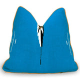 Modern Mexican Blue Diamond Serape Pillow
