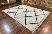 Modern Shag Rug 8x10, Gray and Black, Wool and Cotton, Lulu and Georgia, Handmade Indian Shag Rug - Jewel RugsShopify CollectiveHUNTEDFOX - Modern Shag Rug 8x10, Gray and Black, Wool and Cotton, Lulu and Georgia, Handmade Indian Shag Rug
