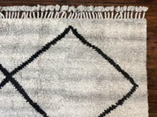 Modern Shag Rug 8x10, Gray and Black, Wool and Cotton, Lulu and Georgia, Handmade Indian Shag Rug - Jewel RugsShopify CollectiveHUNTEDFOX - Modern Shag Rug 8x10, Gray and Black, Wool and Cotton, Lulu and Georgia, Handmade Indian Shag Rug