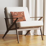 Modern Terra Cotta Ivory & Black Decorative Pillow