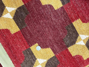 Modern Tibetan Rug 5 x 6.8, Wool, Red, Allover Pattern, Nepali Rug, Abstract Rug, Handmade Area Rug - Jewel RugsShopify CollectiveHUNTEDFOX - Modern Tibetan Rug 5 x 6.8, Wool, Red, Allover Pattern, Nepali Rug, Abstract Rug, Handmade Area Rug