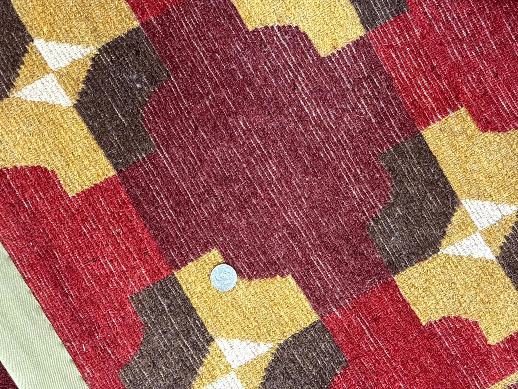 Modern Tibetan Rug 5 x 6.8, Wool, Red, Allover Pattern, Nepali Rug, Abstract Rug, Handmade Area Rug - Jewel RugsShopify CollectiveHUNTEDFOX - Modern Tibetan Rug 5 x 6.8, Wool, Red, Allover Pattern, Nepali Rug, Abstract Rug, Handmade Area Rug