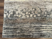 Modern Tibetan Wool Rug 8x10, Abstract, Contemporary, Handmade, Gray, Stripes - Jewel RugsShopify CollectiveHUNTEDFOX - Modern Tibetan Wool Rug 8x10, Abstract, Contemporary, Handmade, Gray, Stripes