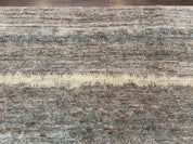 Modern Tibetan Wool Rug 8x10, Abstract, Contemporary, Handmade, Gray, Stripes - Jewel RugsShopify CollectiveHUNTEDFOX - Modern Tibetan Wool Rug 8x10, Abstract, Contemporary, Handmade, Gray, Stripes