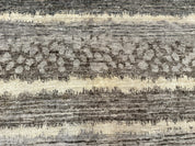 Modern Tibetan Wool Rug 8x10, Abstract, Contemporary, Handmade, Gray, Stripes - Jewel RugsShopify CollectiveHUNTEDFOX - Modern Tibetan Wool Rug 8x10, Abstract, Contemporary, Handmade, Gray, Stripes