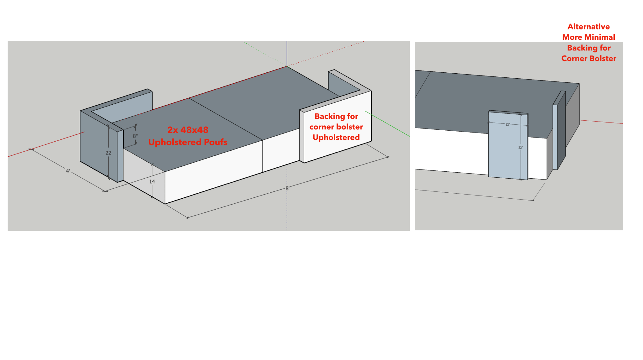 Modular Sectional Universal Seating Set - CUSTOMfurnitureH|F AtelierHUNTEDFOX - Modular Sectional Universal Seating Set