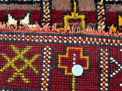 Moroccan Berber Tribal Rug 3x5, Geometric Area Rug, Red Orange Brown - Jewel RugsShopify CollectiveHUNTEDFOX - Moroccan Berber Tribal Rug 3x5, Geometric Area Rug, Red Orange Brown