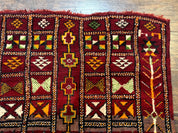 Moroccan Berber Tribal Rug 3x5, Geometric Area Rug, Red Orange Brown - Jewel RugsShopify CollectiveHUNTEDFOX - Moroccan Berber Tribal Rug 3x5, Geometric Area Rug, Red Orange Brown