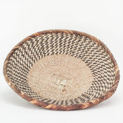 Two Tone Woven African Round Catch All Basket small