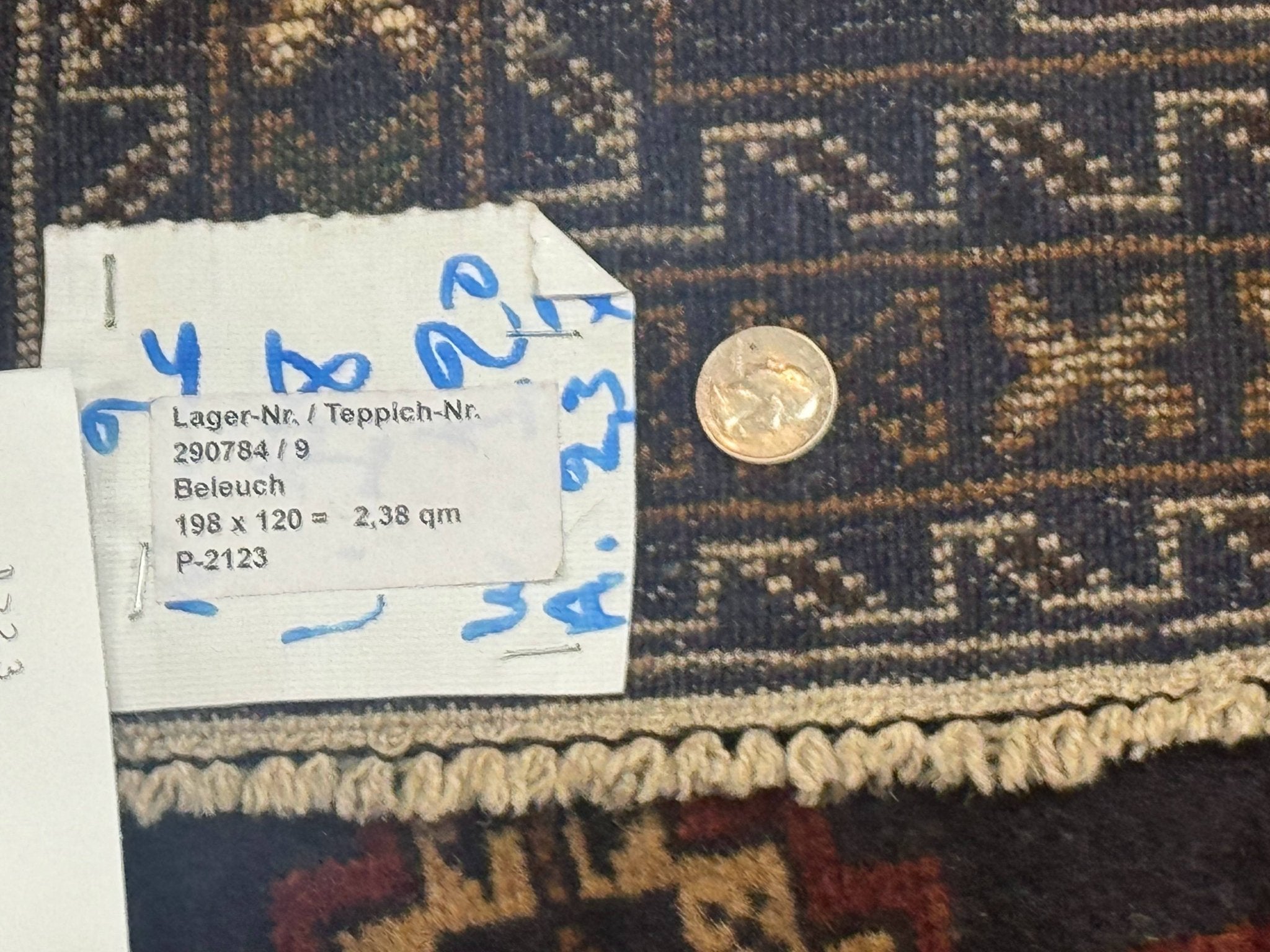 Navy Blue Afghan Balouch Rug 4x6, Handmade, New - Jewel RugsShopify CollectiveHUNTEDFOX - Navy Blue Afghan Balouch Rug 4x6, Handmade, New