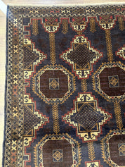 Navy Blue Afghan Balouch Rug 4x6, Handmade, New - Jewel RugsShopify CollectiveHUNTEDFOX - Navy Blue Afghan Balouch Rug 4x6, Handmade, New