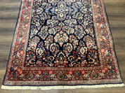 Navy Blue Persian Rug 4x6, Sarouk Mohajeran Carpet, Antique Persian Rug, Floral - Jewel RugsShopify CollectiveHUNTEDFOX - Navy Blue Persian Rug 4x6, Sarouk Mohajeran Carpet, Antique Persian Rug, Floral