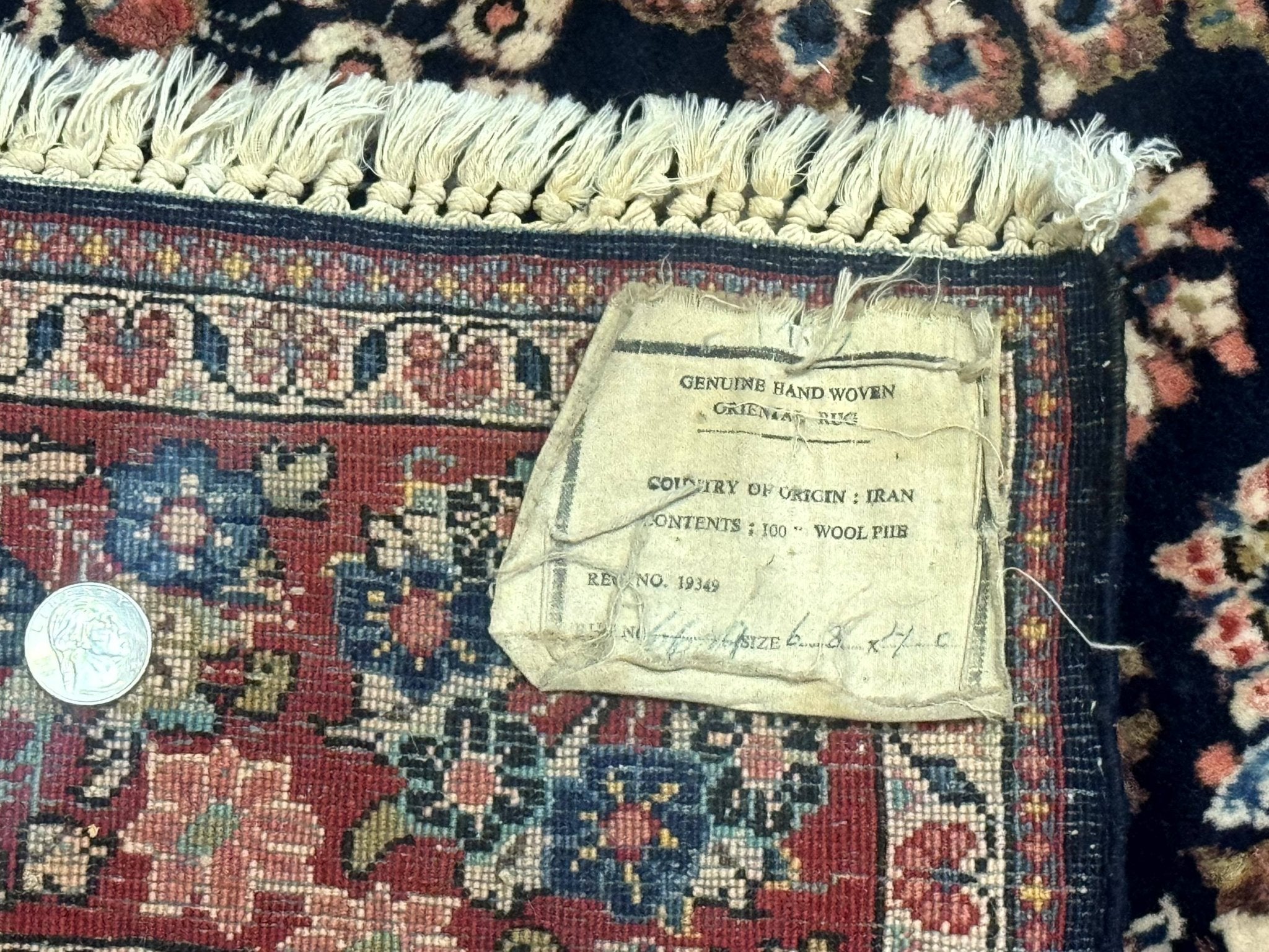 Navy Blue Persian Rug 4x6, Sarouk Mohajeran Carpet, Antique Persian Rug, Floral - Jewel RugsShopify CollectiveHUNTEDFOX - Navy Blue Persian Rug 4x6, Sarouk Mohajeran Carpet, Antique Persian Rug, Floral