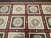 Needlepoint Rug 9x12, Panel Design, Burgundy Taupe, Elegant - Jewel RugsShopify CollectiveHUNTEDFOX - Needlepoint Rug 9x12, Panel Design, Burgundy Taupe, Elegant