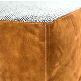 Ottoman | Square Custom Suede Foot Stools or Pouf w/ Handle