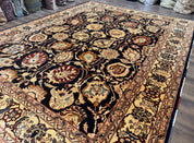 Pak Persian Bidjar Rug 10x13, Midnight Blue and Tan Pakistani Carpet - Jewel RugsShopify CollectiveHUNTEDFOX - Pak Persian Bidjar Rug 10x13, Midnight Blue and Tan Pakistani Carpet