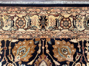 Pak Persian Bidjar Rug 10x13, Midnight Blue and Tan Pakistani Carpet - Jewel RugsShopify CollectiveHUNTEDFOX - Pak Persian Bidjar Rug 10x13, Midnight Blue and Tan Pakistani Carpet