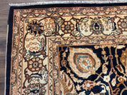 Pak Persian Bidjar Rug 10x13, Midnight Blue and Tan Pakistani Carpet - Jewel RugsShopify CollectiveHUNTEDFOX - Pak Persian Bidjar Rug 10x13, Midnight Blue and Tan Pakistani Carpet