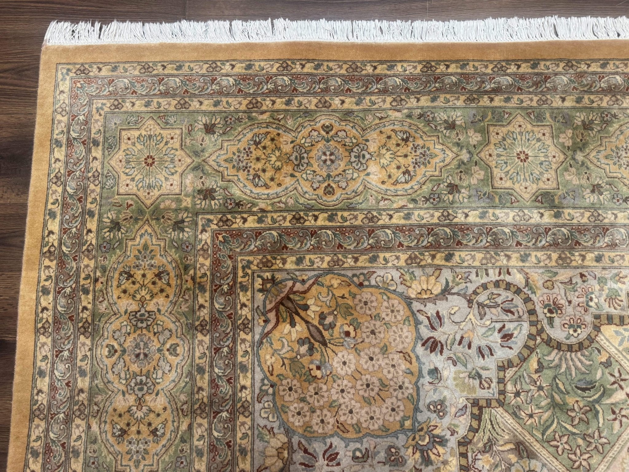 Pak Persian Rug 9x12, Diamond Panel Design, Fine 225 KPSI, Wool - Jewel RugsShopify CollectiveHUNTEDFOX - Pak Persian Rug 9x12, Diamond Panel Design, Fine 225 KPSI, Wool