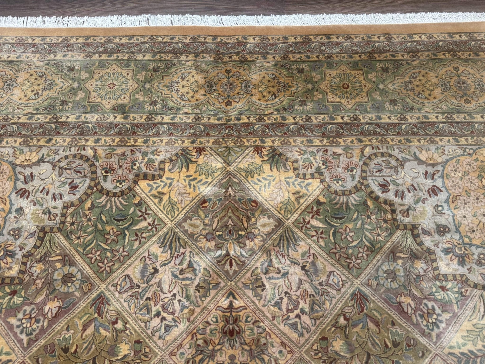 Pak Persian Rug 9x12, Diamond Panel Design, Fine 225 KPSI, Wool - Jewel RugsShopify CollectiveHUNTEDFOX - Pak Persian Rug 9x12, Diamond Panel Design, Fine 225 KPSI, Wool